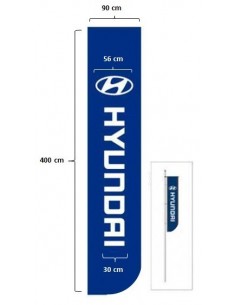 Bandera de Tela de 4m x 0,9 m