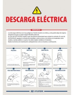 Cartel advertencia descarga...