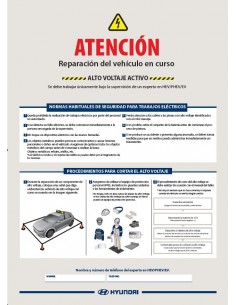 Cartel advertencia alto...