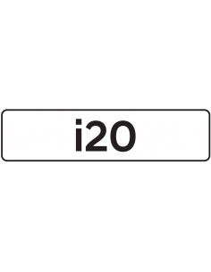 Placa matrícula exposición i20