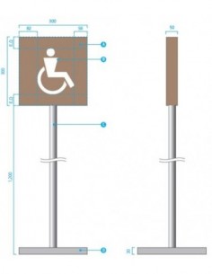 Pie para señal de Parking