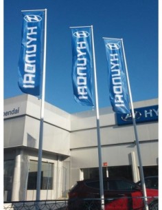 Mástil abatible banderas